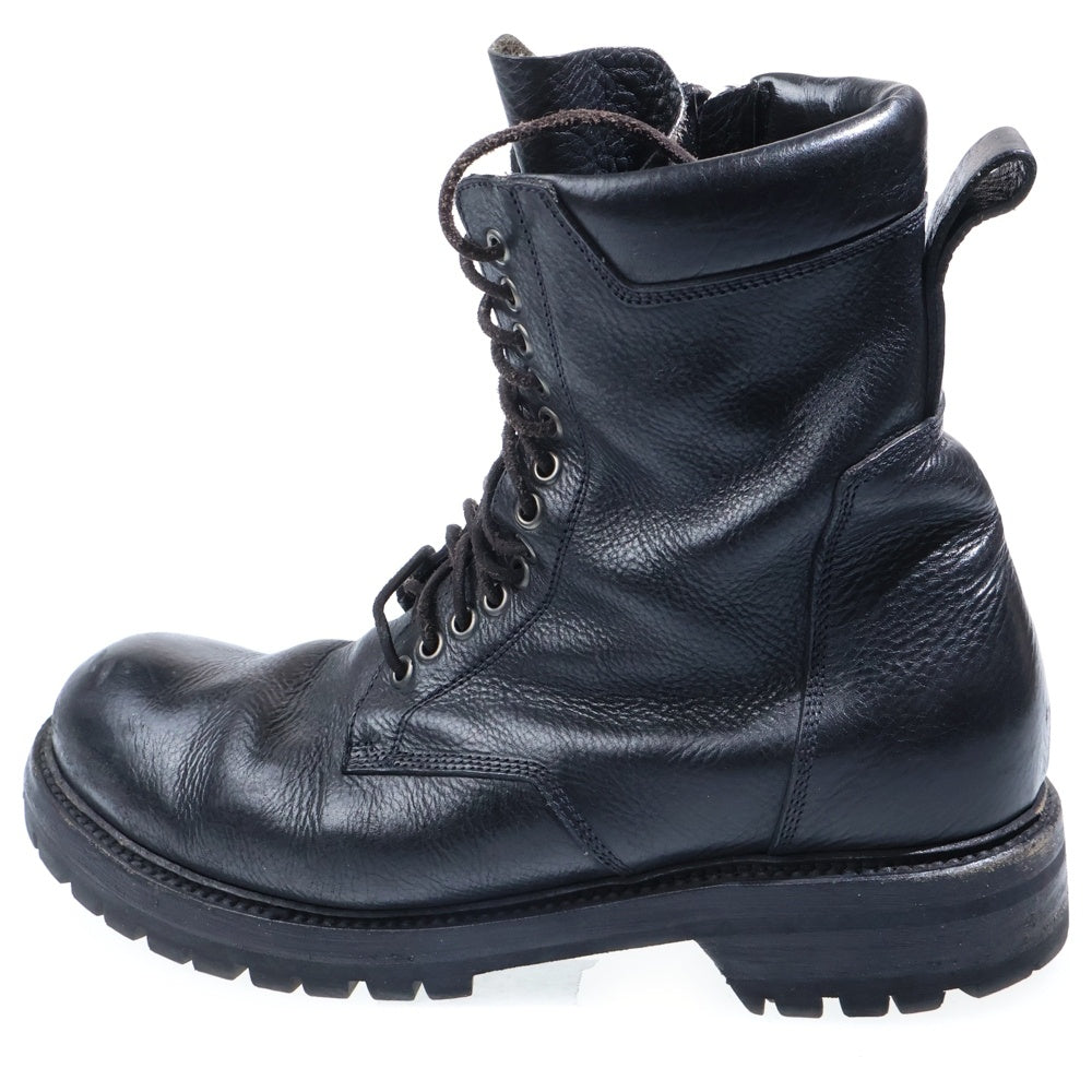 Rick Owens(リックオウエンス) 18AW アーミーブーツ サイドジップ ブラック RU18F1854