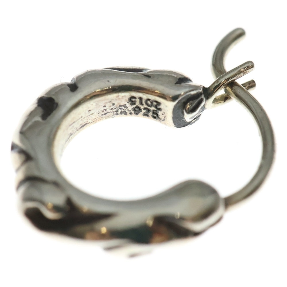 CHROME HEARTS(クロムハーツ) TNY HOOP SCRL タイニースクロールフープ シルバーピアス シルバー