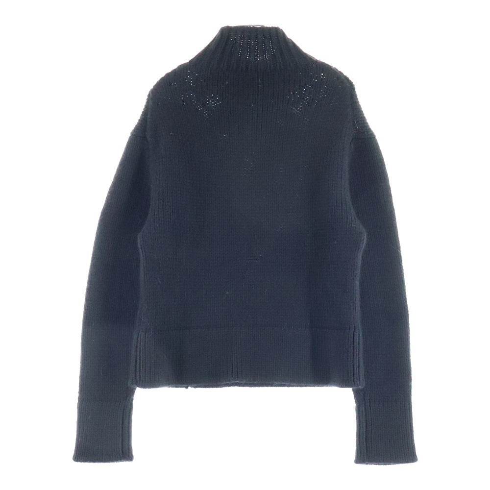 JIL SANDER(ジルサンダー) 22AW ローゲージクロップドニット ハイネックセーター ブラック J21GP0040