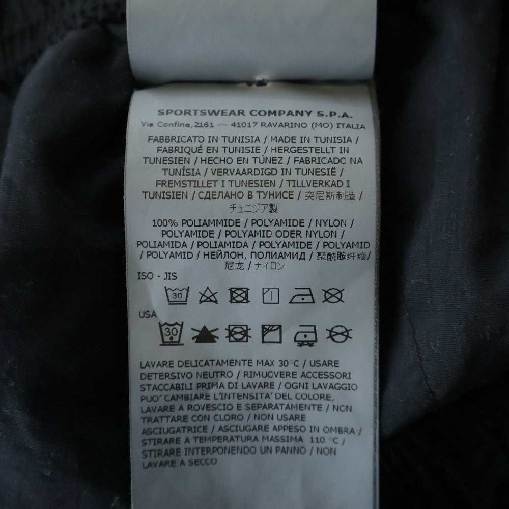 STONE ISLAND(ストーンアイランド) RE-T Nylon Metal In Econyl ロゴワッペン ナイロンメタルパンツ ブラック 761531021