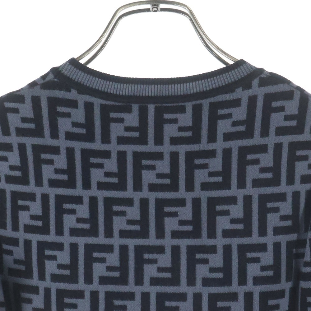 FENDI(フェンディ) FFロゴ ズッカ柄 ニットワンピース ブラック FZD753 A5QG レディース