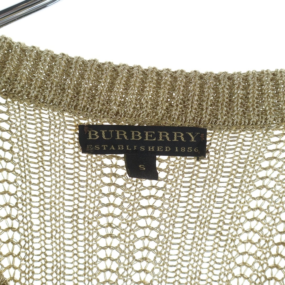 BURBERRY(バーバリー) メッシュ ケーブルニット セーター ゴールド