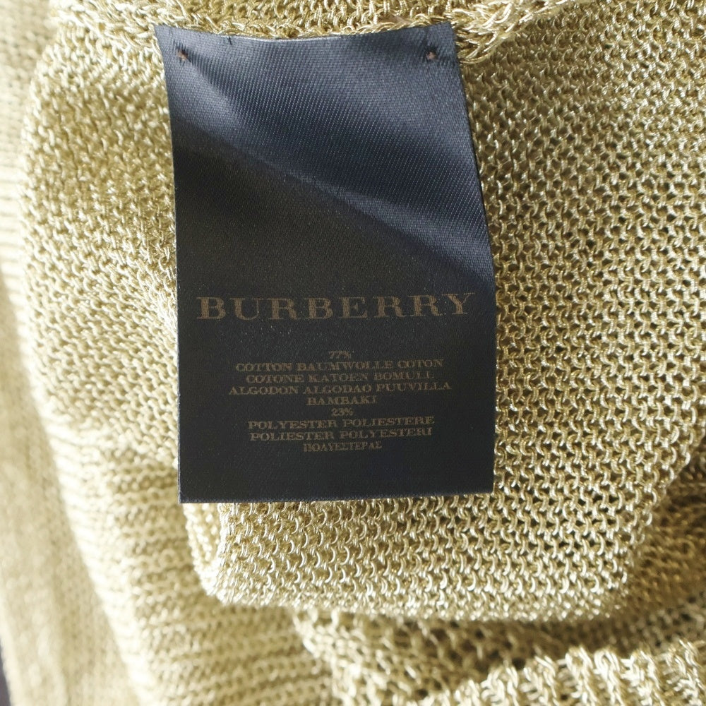 BURBERRY(バーバリー) メッシュ ケーブルニット セーター ゴールド