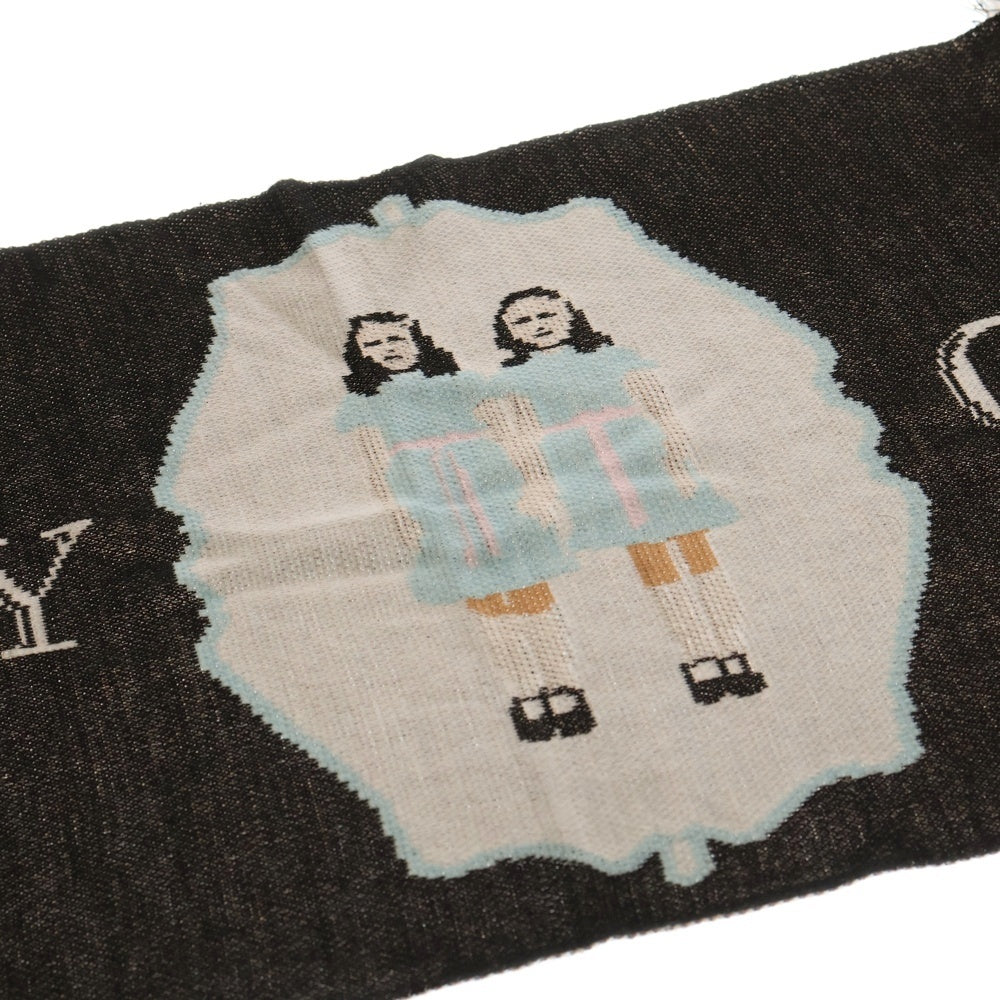 NO BRAND(ノーブランド) Amimono Horinouchi THE SHINING KNIT SCARF TWINS 編み物 堀ノ内 ロングマフラー スカーフ マルチカラー