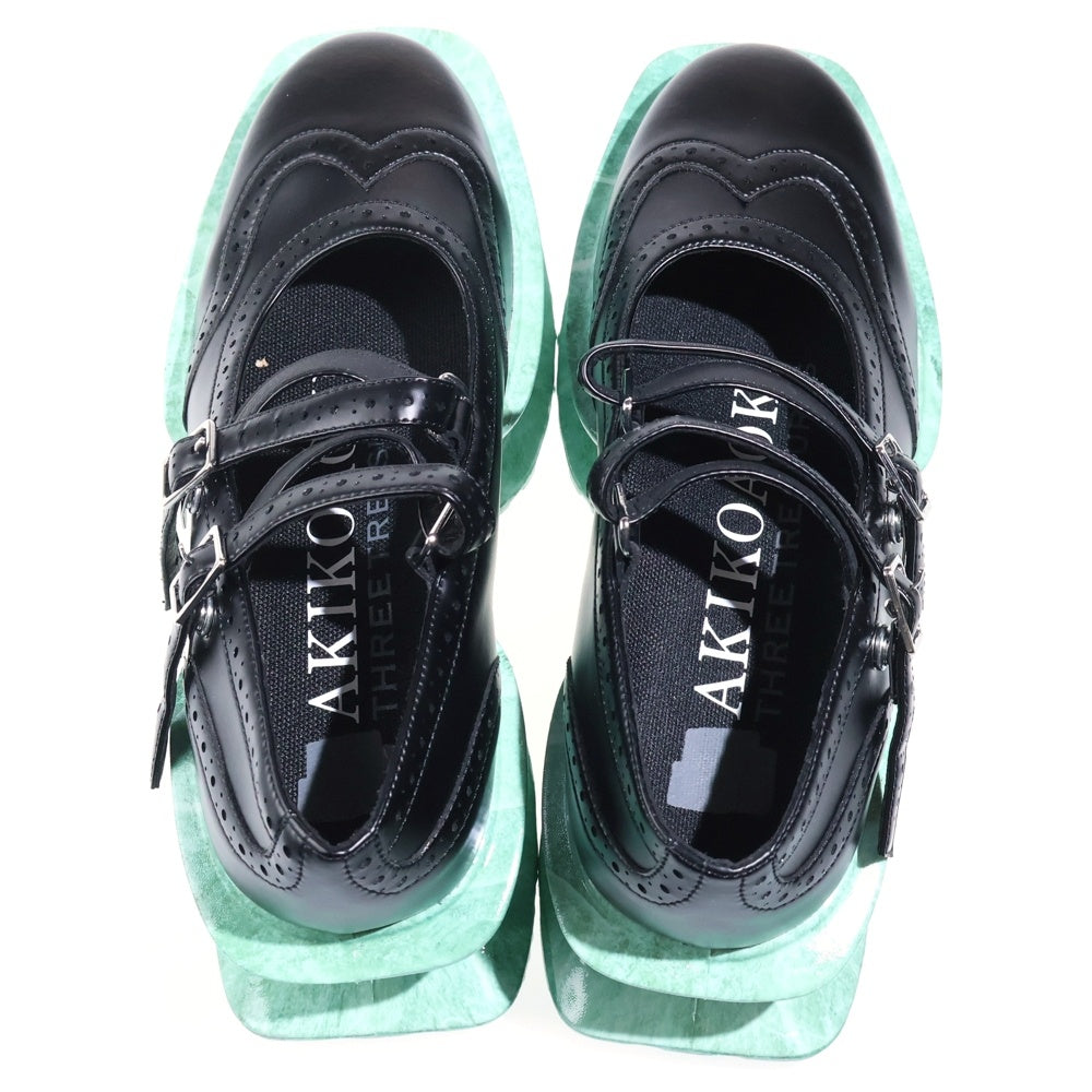 AKIKOAOKI(アキコアオキ) ドレスシューズ ローファー ブラック/ブルー