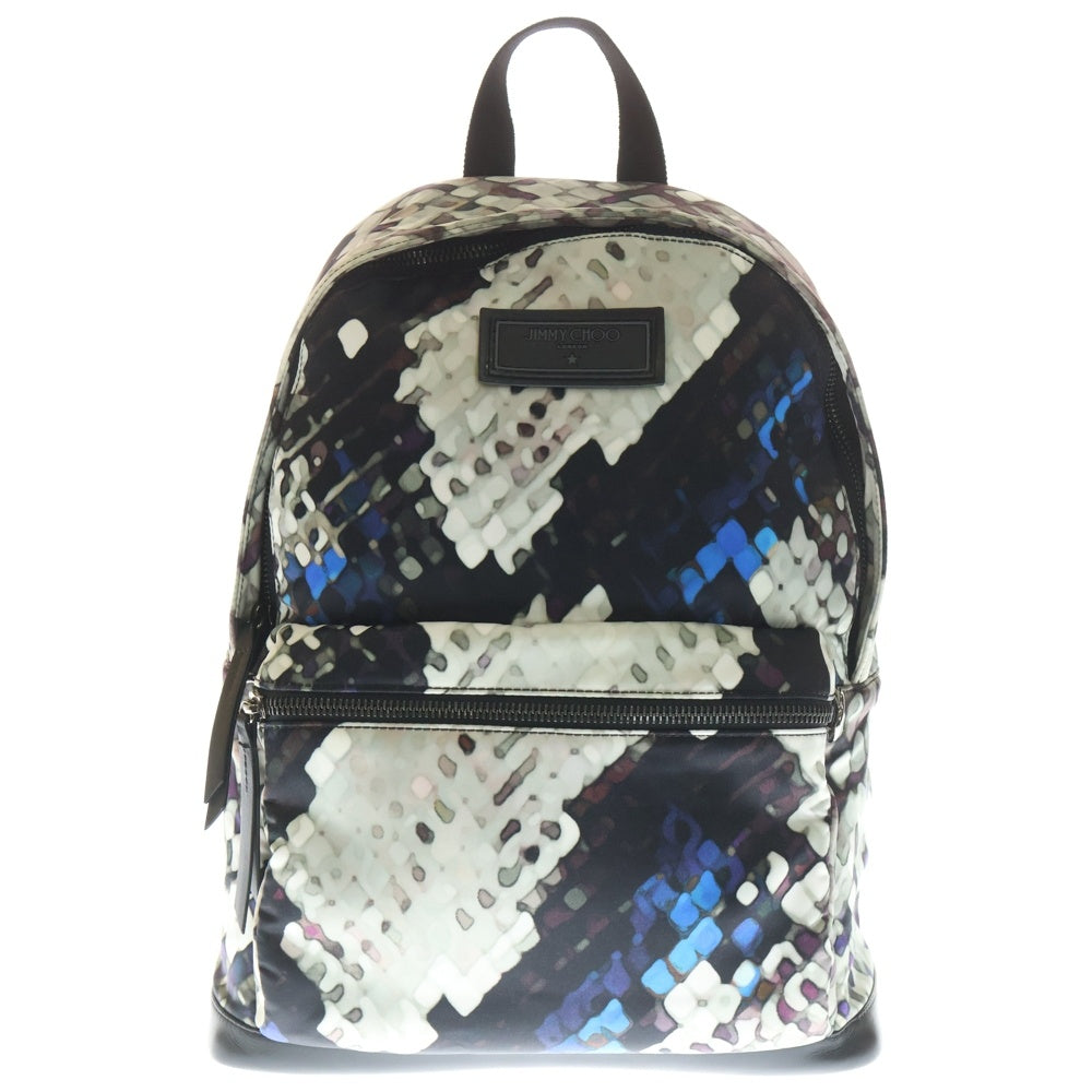 JIMMY CHOO(ジミーチュウ) 総柄リュック ウィルマー バックパック ホワイト