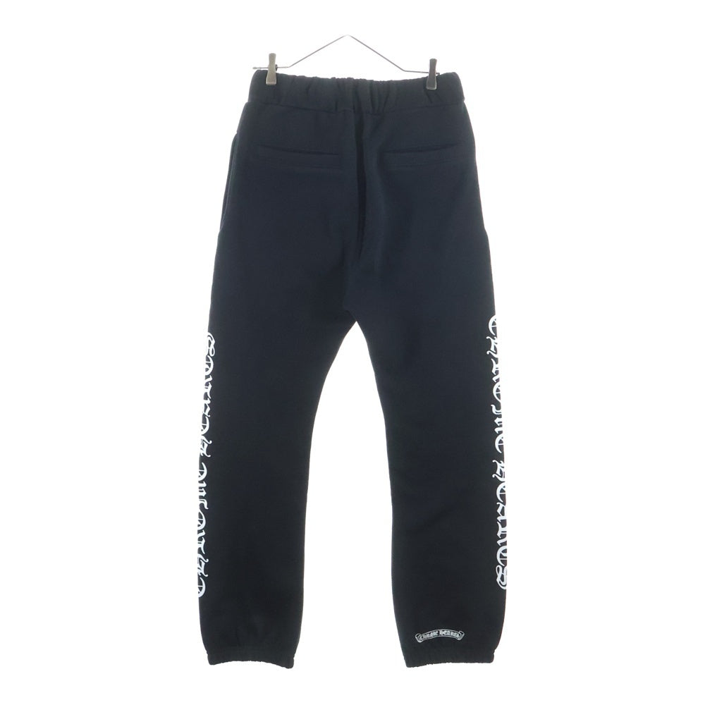 CHROME HEARTS(クロムハーツ) SWTSHRT PANTS フロントスクロールラベル サイドロゴ プリント スウェットパンツ ブラック
