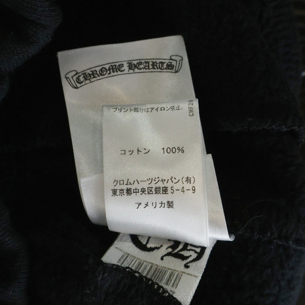 CHROME HEARTS(クロムハーツ) SWTSHRT PANTS フロントスクロールラベル サイドロゴ プリント スウェットパンツ ブラック