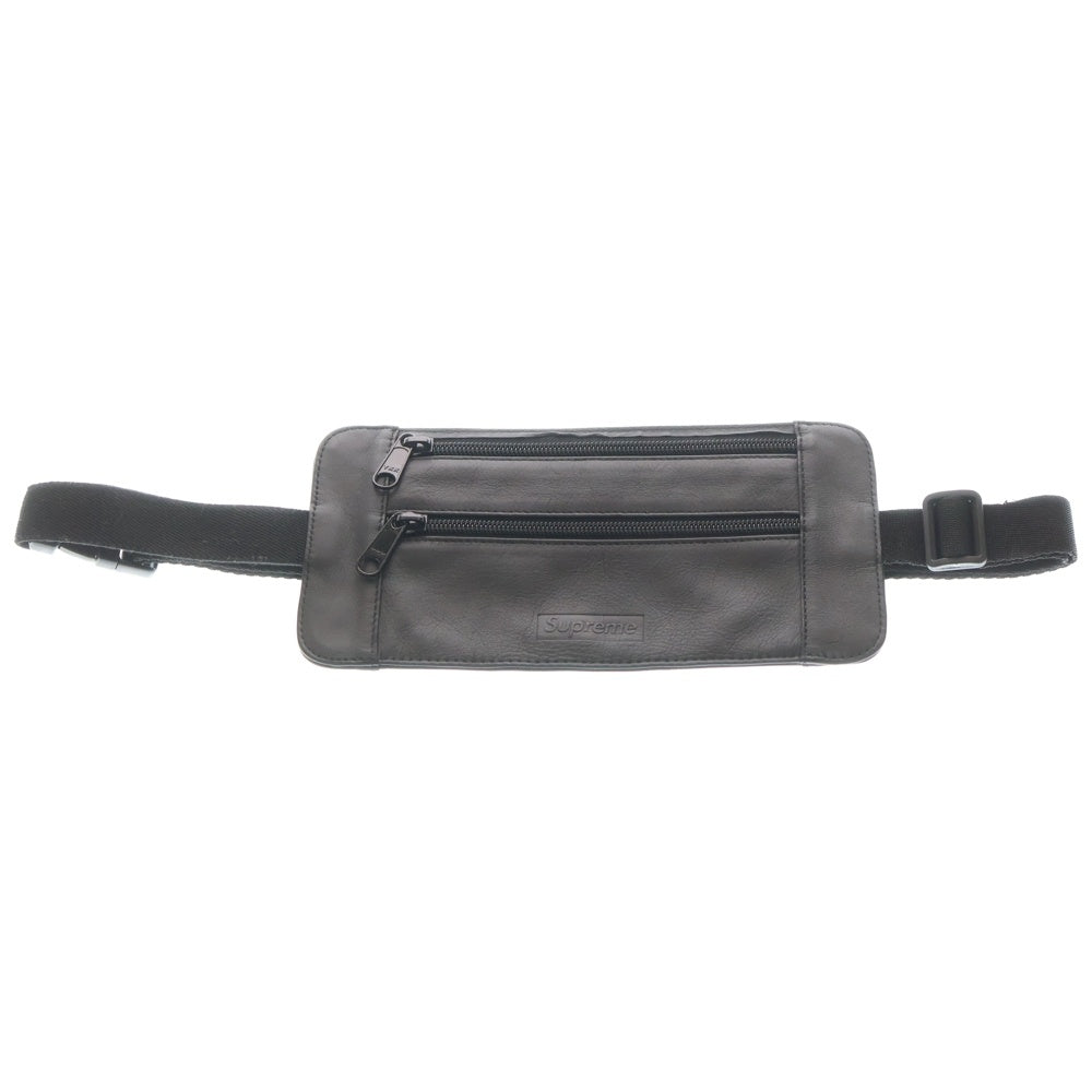 SUPREME(シュプリーム) 19SS Leather Waist Shoulder Pouch Bag レザー ウエストポーチ ボディバッグ ショルダーバッグ ブラック