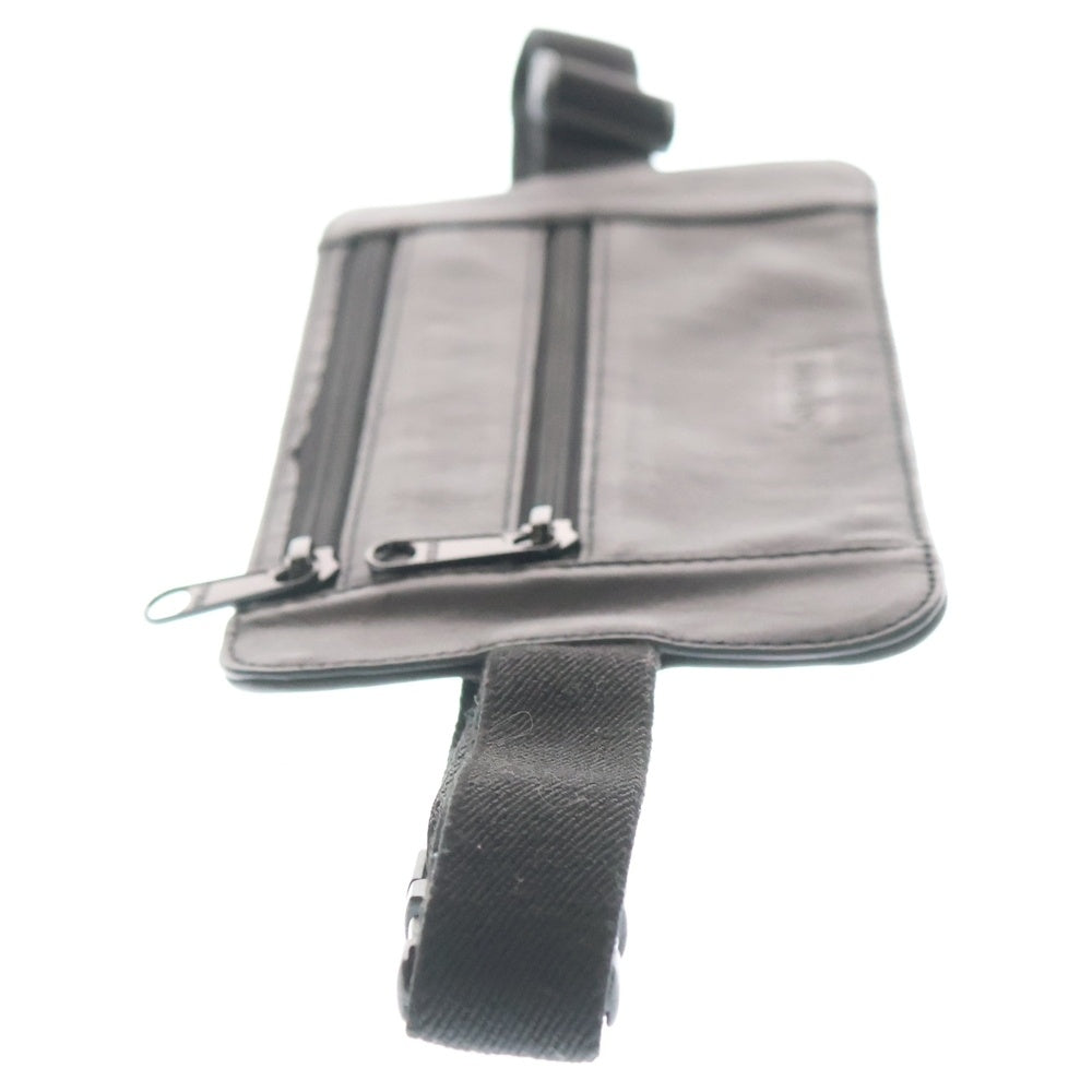 SUPREME(シュプリーム) 19SS Leather Waist Shoulder Pouch Bag レザー ウエストポーチ ボディバッグ ショルダーバッグ ブラック