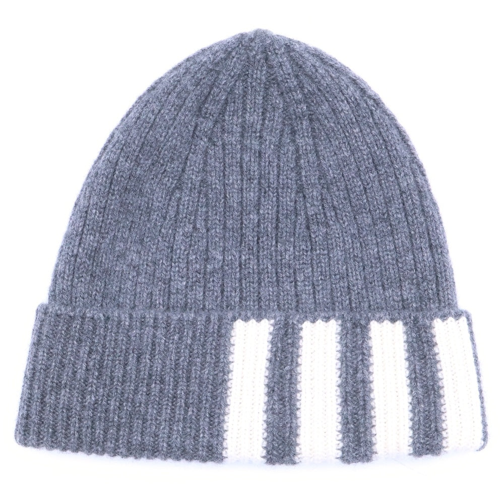 THOM BROWNE(トムブラウン) カシミヤ ニット帽 ビーニー グレー