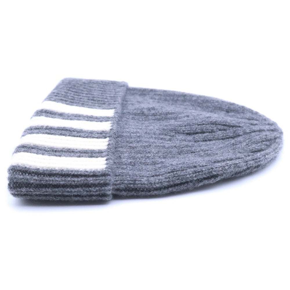 THOM BROWNE(トムブラウン) カシミヤ ニット帽 ビーニー グレー