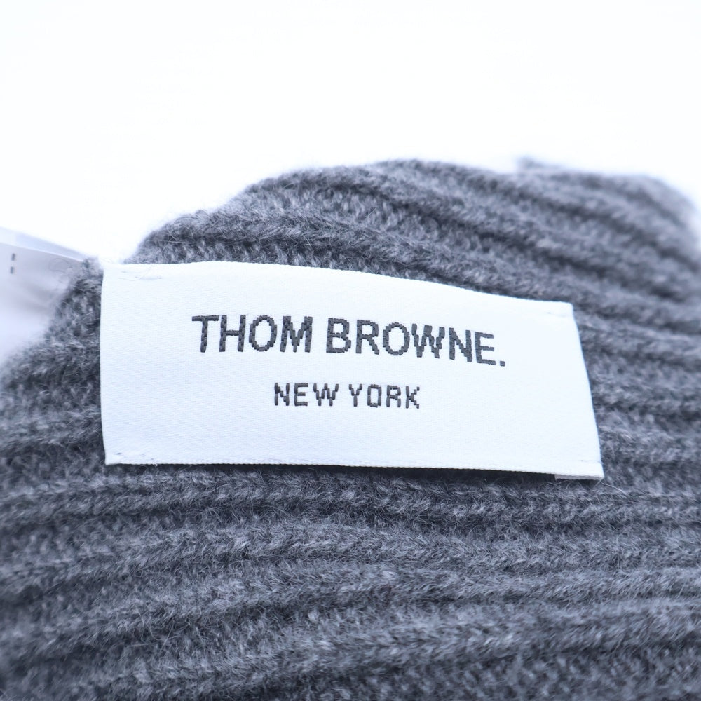 THOM BROWNE(トムブラウン) カシミヤ ニット帽 ビーニー グレー