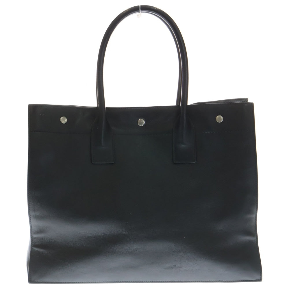 SAINT LAURENT PARIS(サンローランパリ) Rive Gauche Small Tote Bag In Smooth Leather リヴ ゴーシュ スムースレザー トートバック ブラック レディース