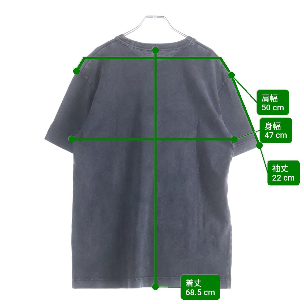 ALEXANDER WANG(アレキサンダーワン) ハイツイストジャージーアシッドウォッシュ半袖Tシャツ カットソー ダークグレー UCC2221527