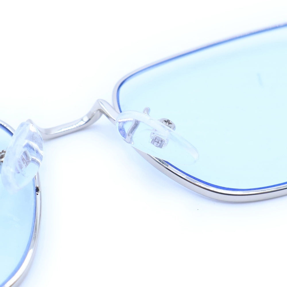 NO BRAND(ノーブランド) BLUE ELEPHANT ブルー リムレスサングラス メガネ シルバー/ブルー