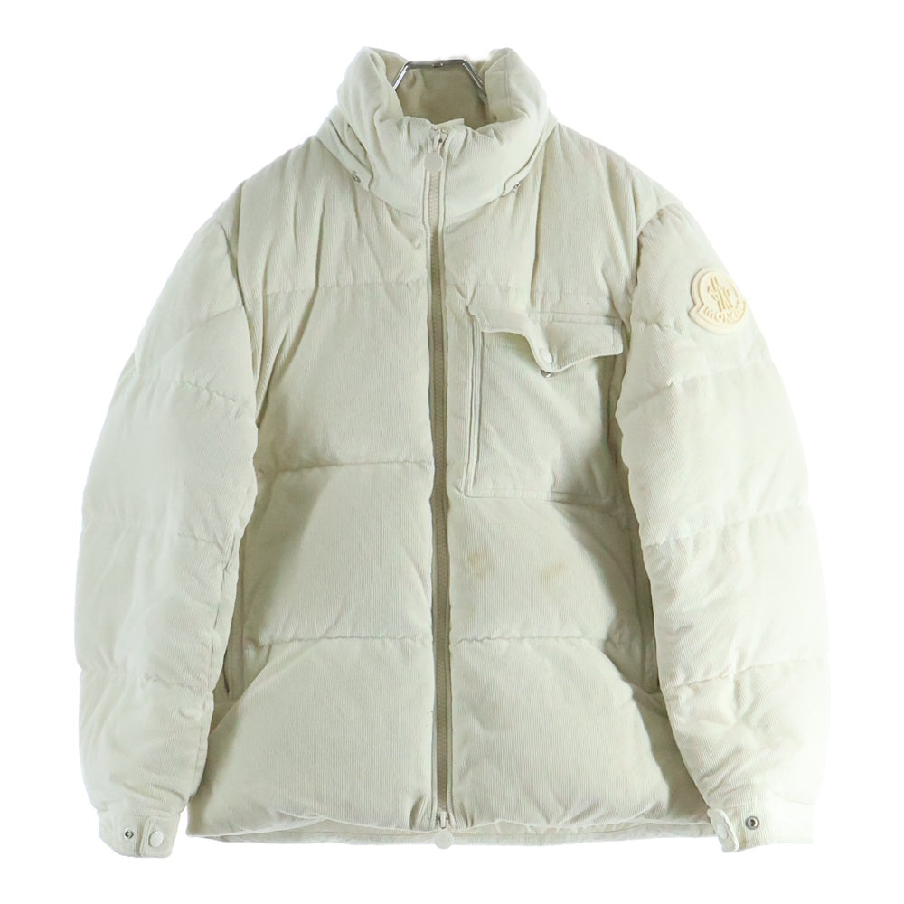MONCLER(モンクレール) VIGNEMALE GIUBBOTTO ロゴワッペン コーデュロイ ダウンジャケット 中綿ジャケット ホワイト F20911B58000 549H4
