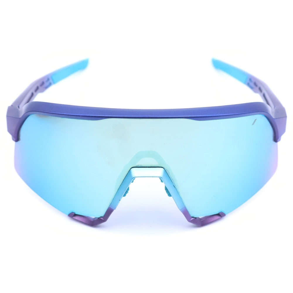 NO BRAND(ノーブランド) 100% ワンハンドレッドパーセント メタリック サングラス ブルー