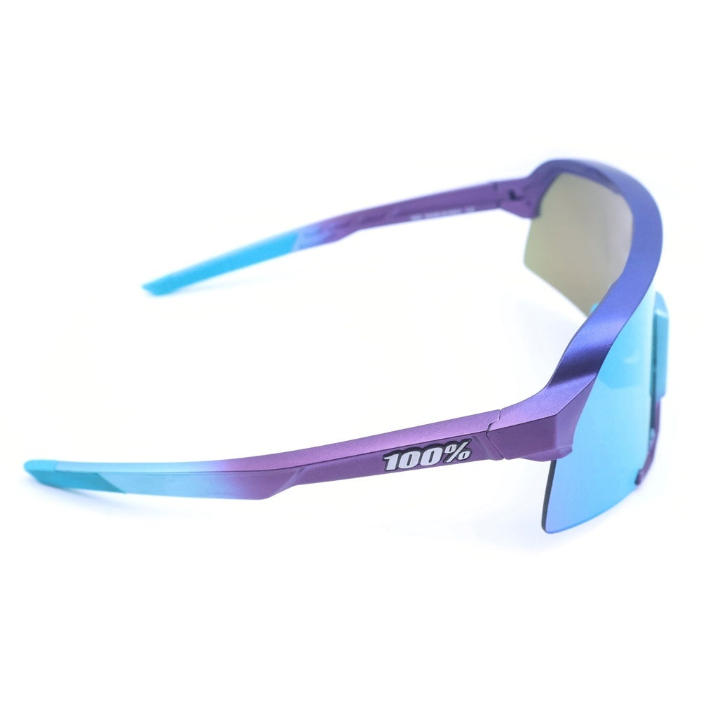 NO BRAND(ノーブランド) 100% ワンハンドレッドパーセント メタリック サングラス ブルー