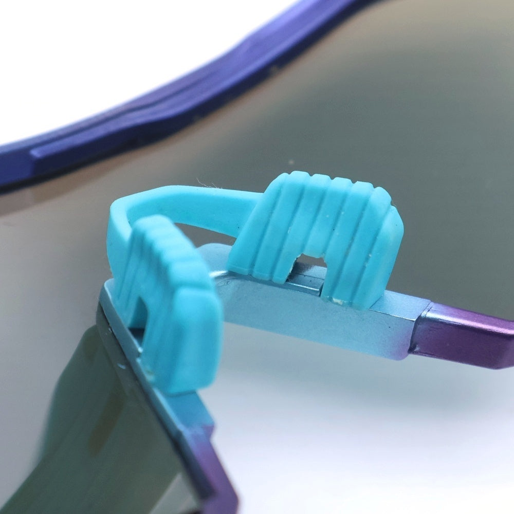 NO BRAND(ノーブランド) 100% ワンハンドレッドパーセント メタリック サングラス ブルー