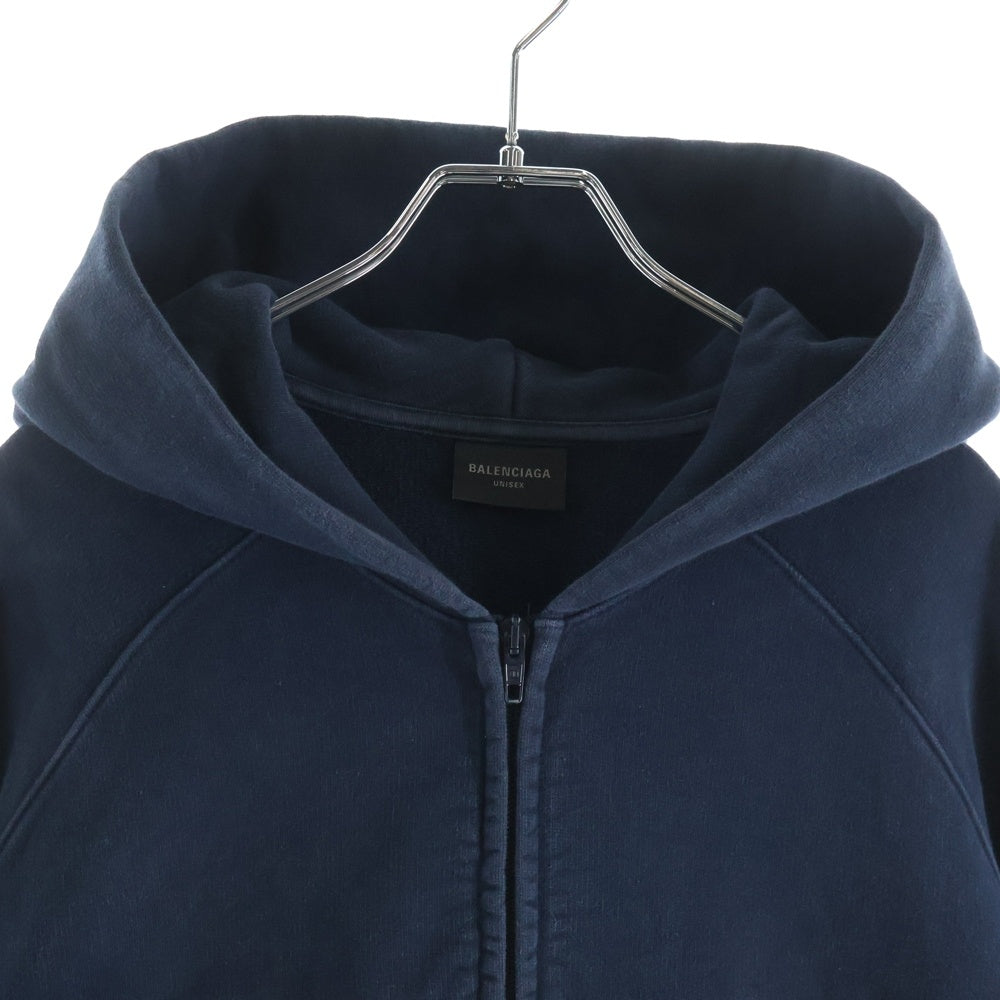 BALENCIAGA(バレンシアガ) Polo Zip-up Hoodie ポロジップフーディー パーカー ネイビー 720425 TNVD4