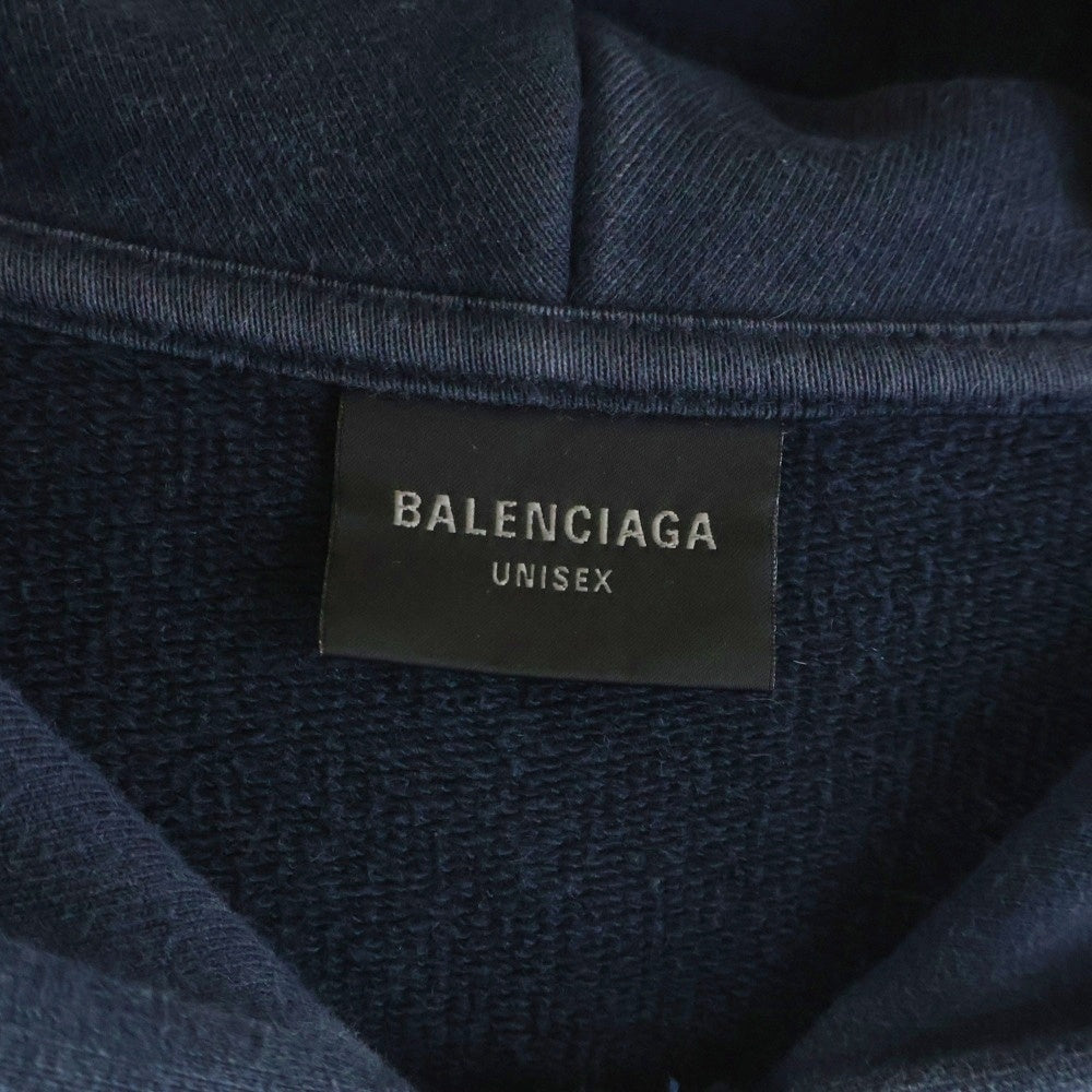 BALENCIAGA(バレンシアガ) Polo Zip-up Hoodie ポロジップフーディー パーカー ネイビー 720425 TNVD4
