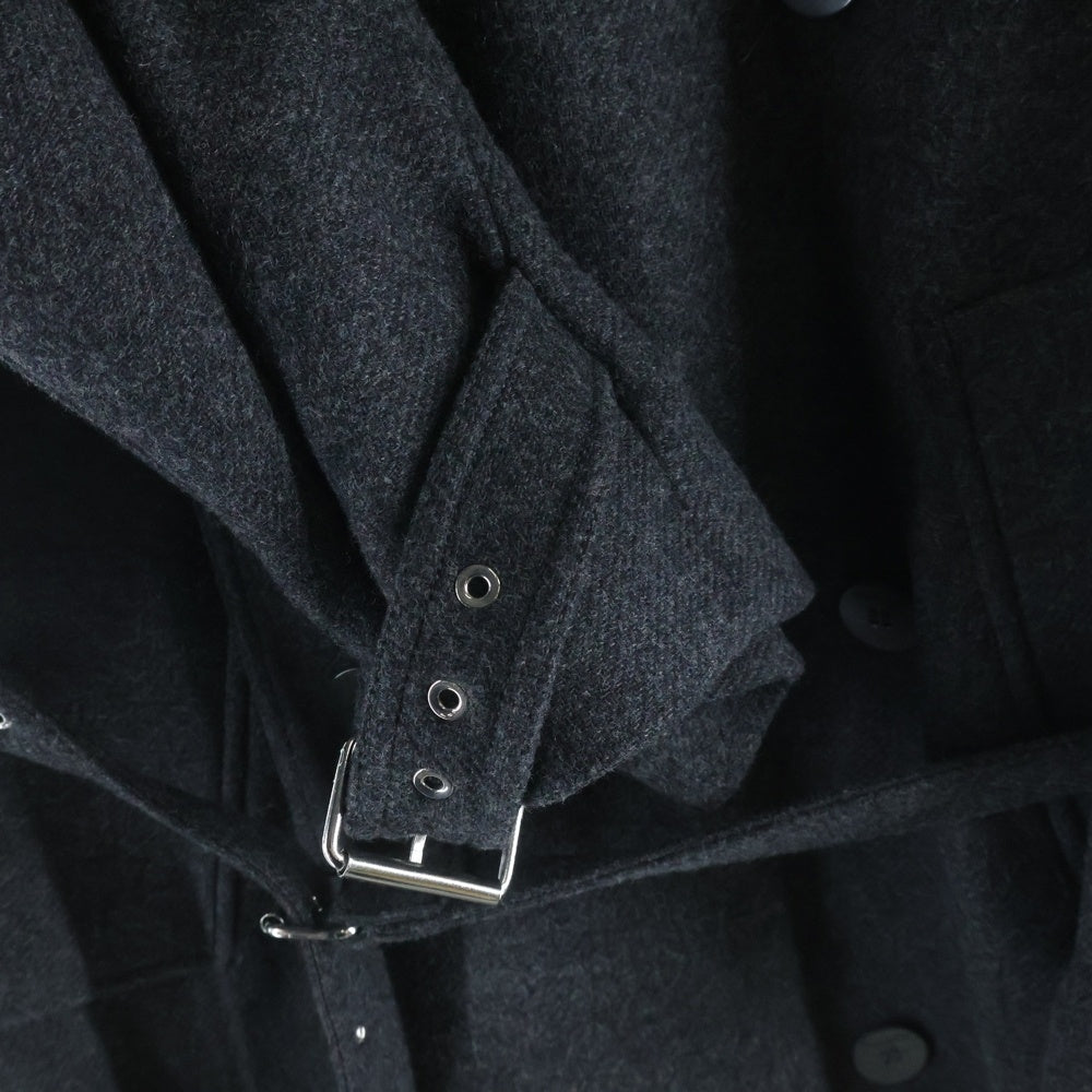 J.W.ANDERSON(ジェー ダブリュー アンダーソン) Wool Trench Coat ウールトレンチコート グレー CO0315PG1568990