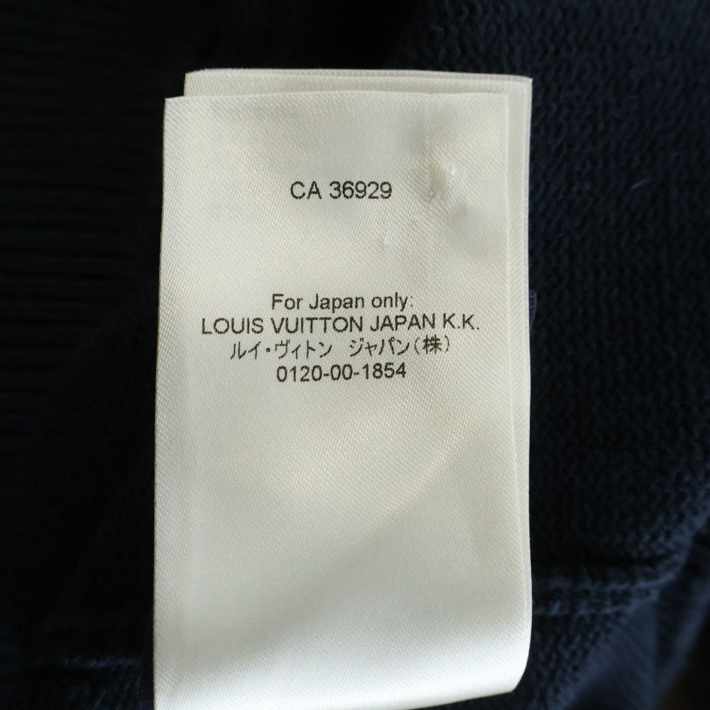 LOUIS VUITTON(ルイヴィトン) 24AW Embroidered Cotton Blend Creneck knit エンブロイダリーロゴ クルーネックコットンニット ネイビー RM242MM TBY HRN13W