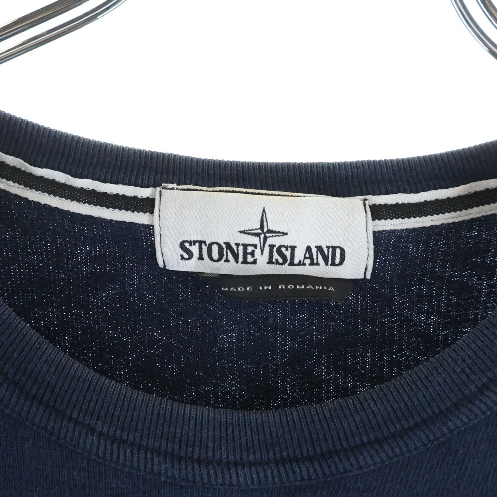 STONE ISLAND(ストーンアイランド) CREWNECK COTTON SWEATSHIRT クルーネックコットンスウェット トレーナー ネイビー 601565360