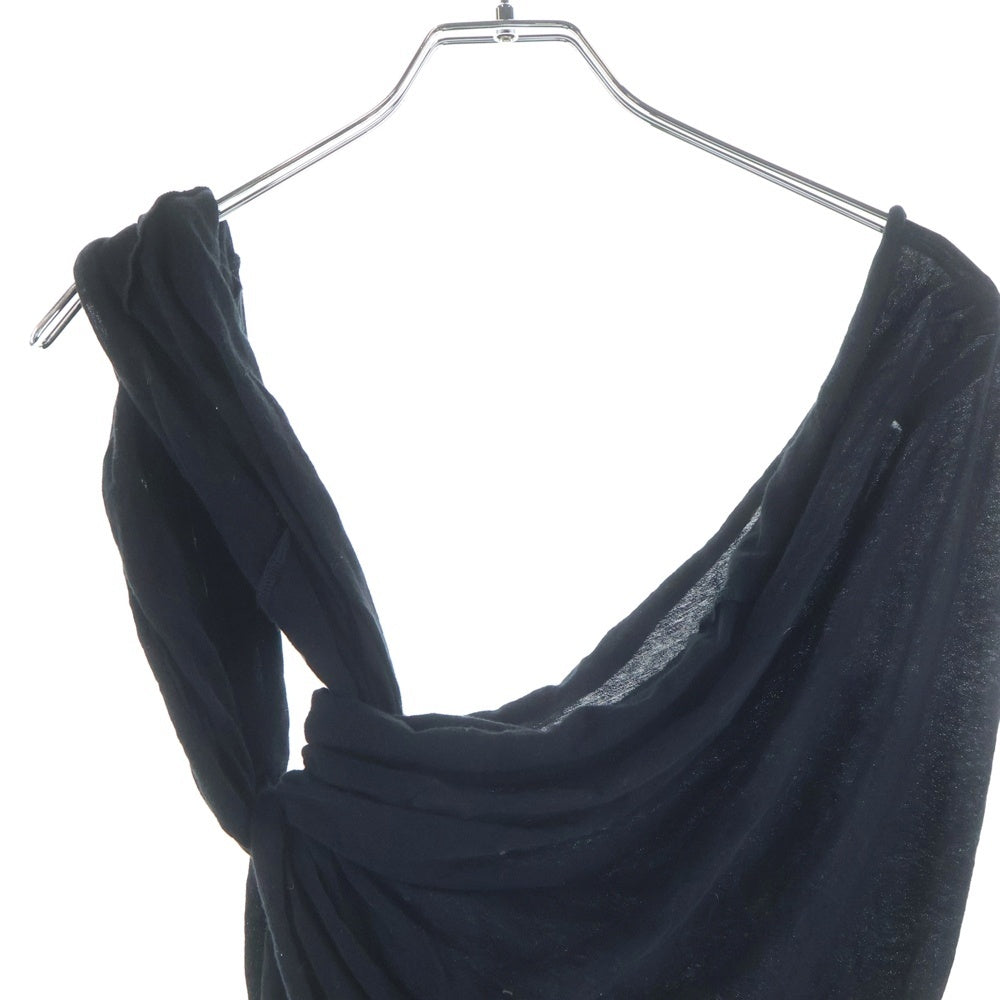 Rick Owens(リックオウエンス) 24SS コレクションライン 変形タンクトップ タスキTシャツ ブラック RR01D3120-UC