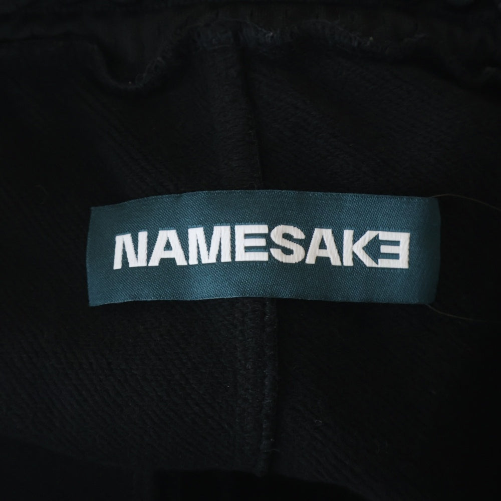 NAMESAKE(ナメサケ) 24AW 変形スウェットパンツ ジョガーパンツ ブラック