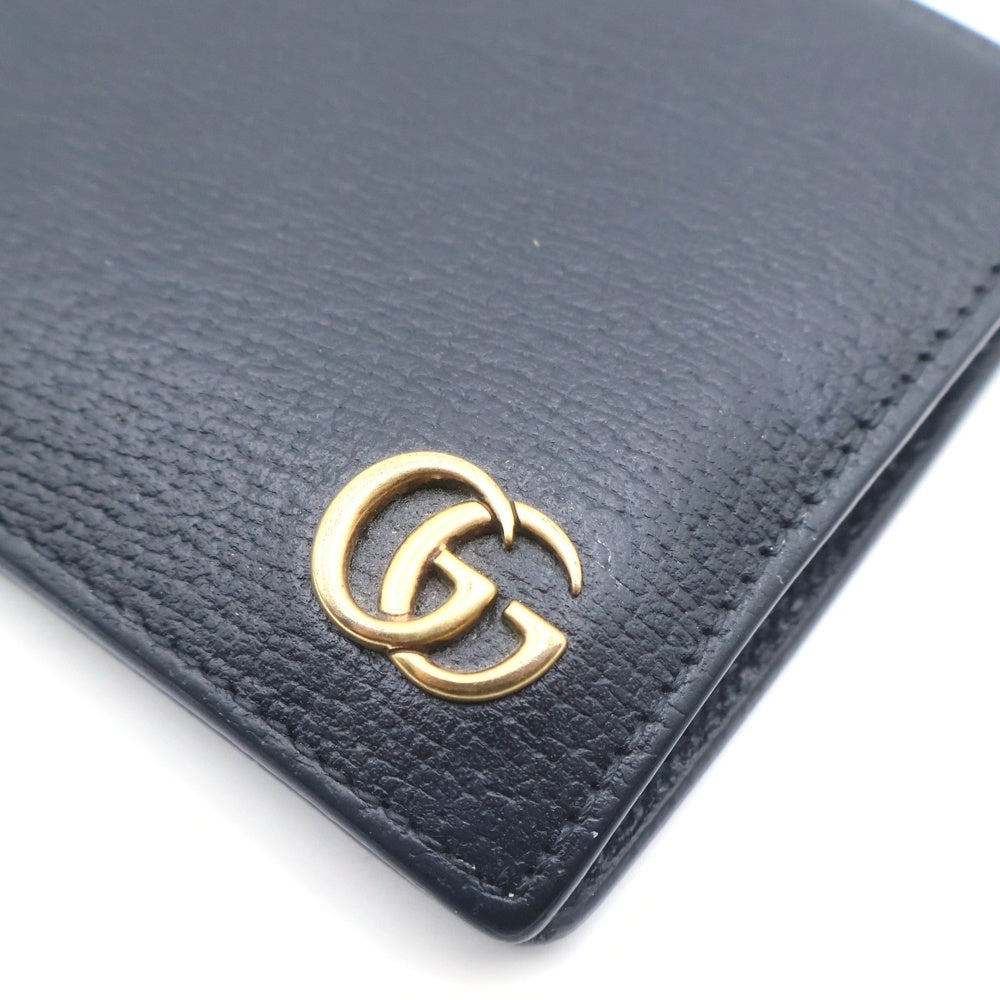 GUCCI(グッチ) GGロゴ二つ折り財布 ブラック GD金具 428725