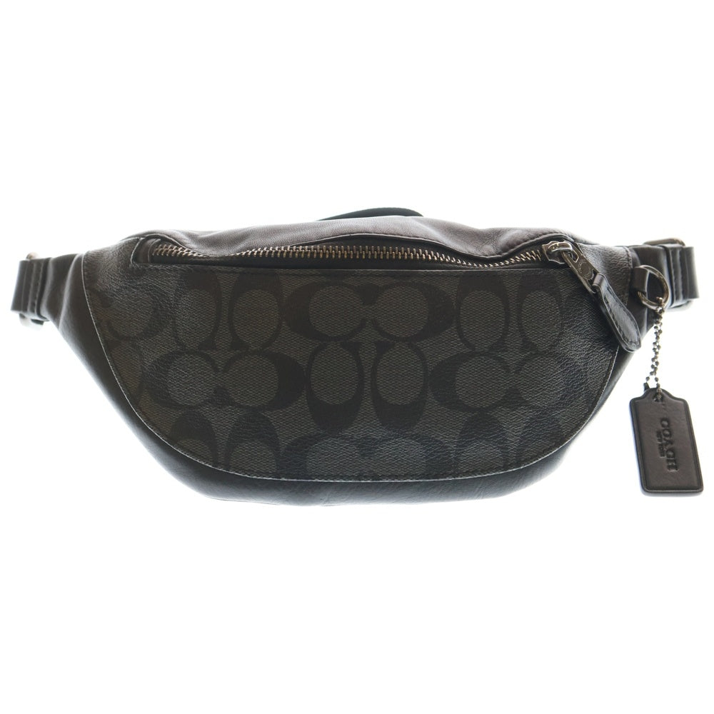 COACH(コーチ) シグネチャー ロゴ レザー ショルダーバッグ ブラック F84711