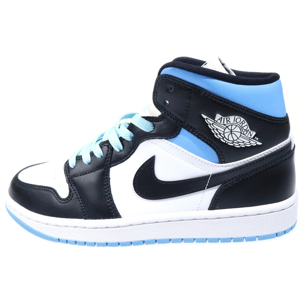 NIKE(ナイキ) WMNS AIR JORDAN 1 MID エアジョーダン1 ハイカットスニーカー ホワイト/ブルー US8/25cm BQ6472 102