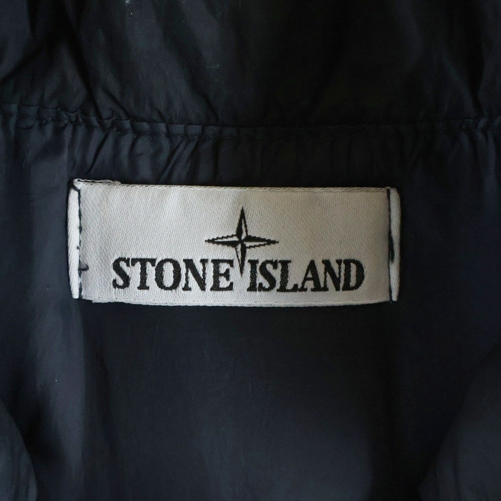 STONE ISLAND(ストーンアイランド) 23AW GARMENT DYED CRINKLE REPS RECYCLED NYLON DOWN VEST ガーメント ダイド クリンクル レップス リサイクルド ナイロン ダウン ベスト ブラック 7915G0423