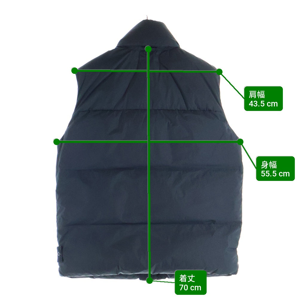 STONE ISLAND(ストーンアイランド) 23AW GARMENT DYED CRINKLE REPS RECYCLED NYLON DOWN VEST ガーメント ダイド クリンクル レップス リサイクルド ナイロン ダウン ベスト ブラック 7915G0423