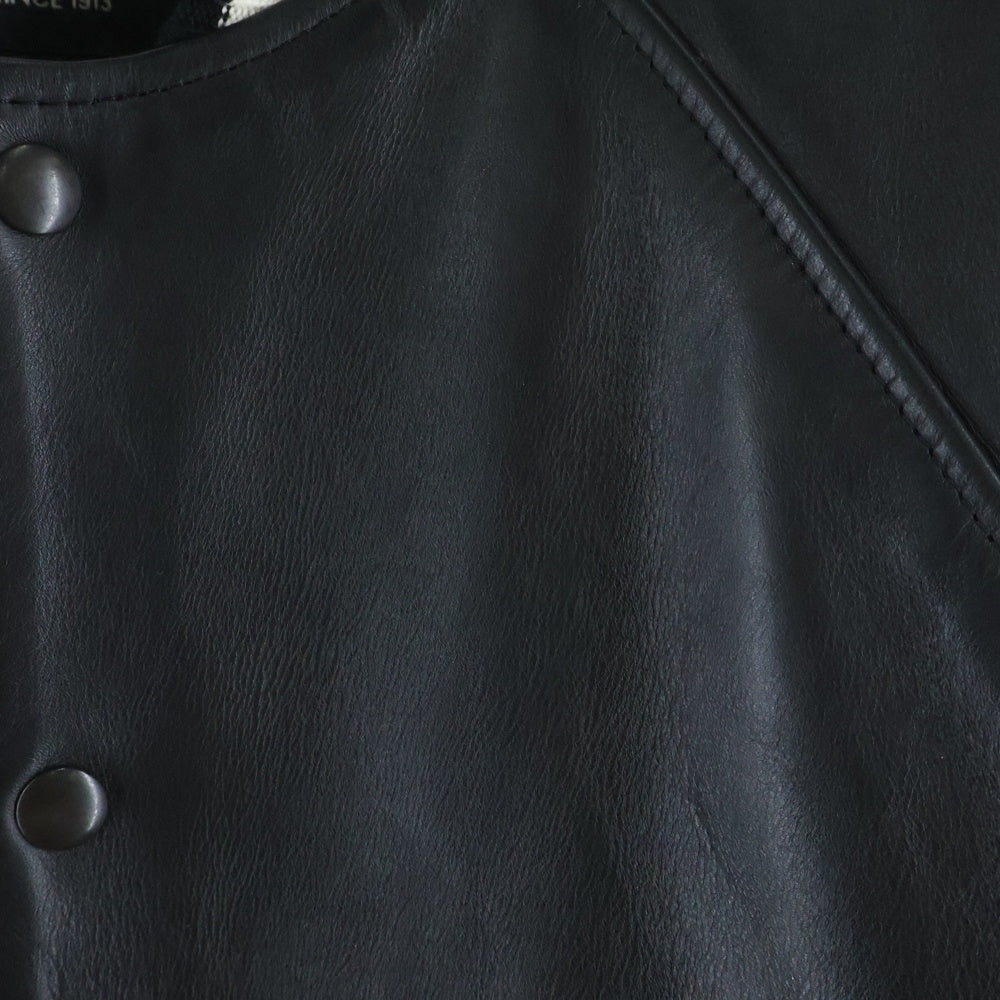 JUNYA WATANABE COMME des GARCONS(ジュンヤワタナベ コムデギャルソン) ×SCHOTT W-NAME JACKET Wネーム スタジアムジャケット バックロゴデザインジャケット ブラック/ホワイト WN-J901