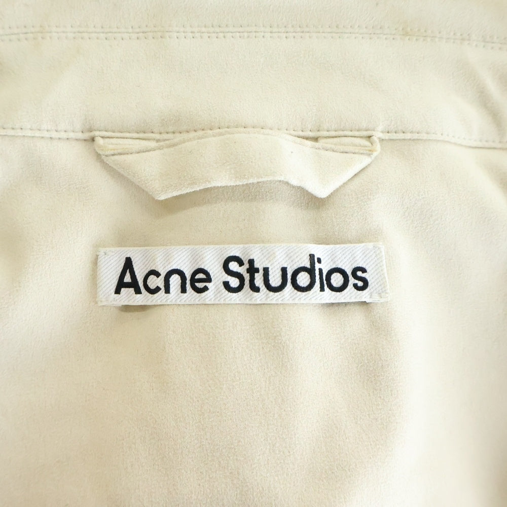 Acne Studios(アクネ ストゥディオズ) Faux Suede Jacket スエード ジップアップジャケット ブルゾン ホワイト B90756