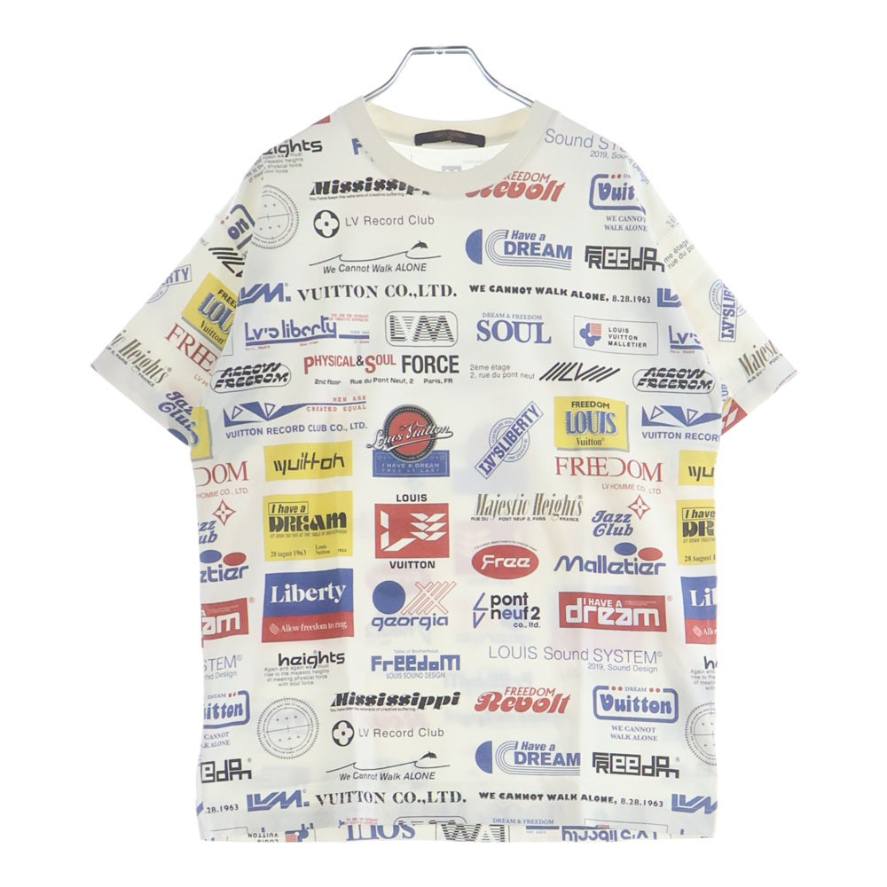 LOUIS VUITTON(ルイヴィトン) 19AW オールオーバーロゴ 半袖Tシャツ カットソー ホワイト RM192M NPG HHY20W