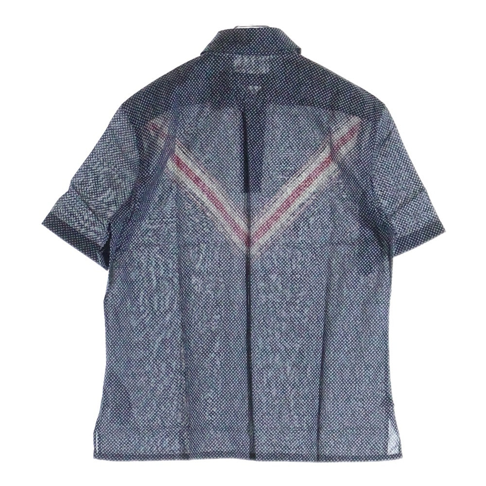 LOUIS VUITTON(ルイヴィトン) 15SS 総柄デザイン コットン半袖ポロシャツ ネイビー RM151H7S72WB9T