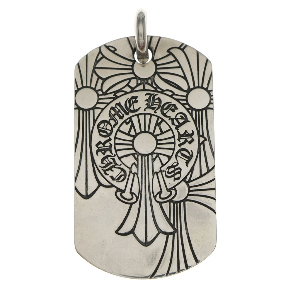 CHROME HEARTS(クロムハーツ) D TAG LRG GOD BLESS ゴットブレスドッグタグ ラージ ペンダントトップ シルバー