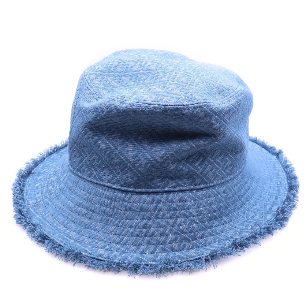 FENDI(フェンディ) ズッカ柄 バケットハット 帽子 ブルー FXQ977