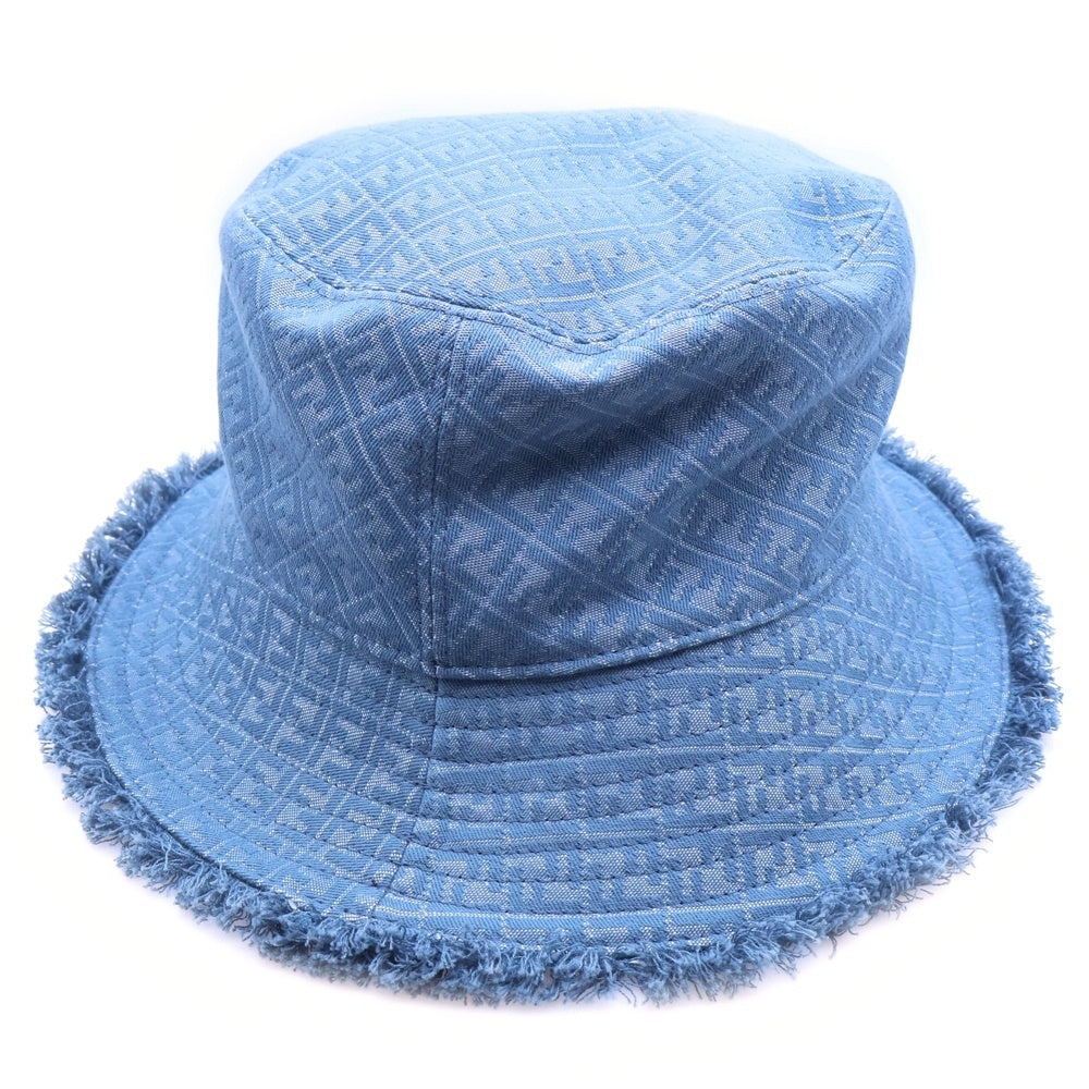 FENDI(フェンディ) ズッカ柄 バケットハット 帽子 ブルー FXQ977