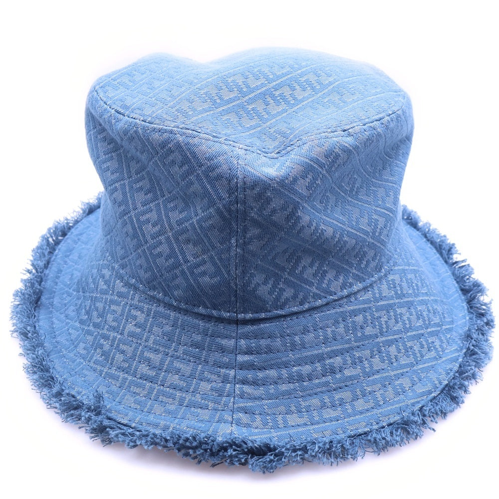 FENDI(フェンディ) ズッカ柄 バケットハット 帽子 ブルー FXQ977