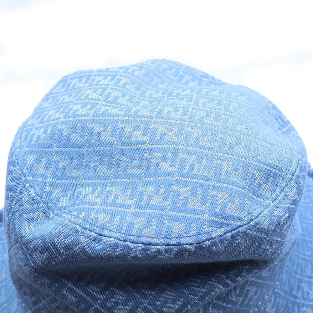 FENDI(フェンディ) ズッカ柄 バケットハット 帽子 ブルー FXQ977