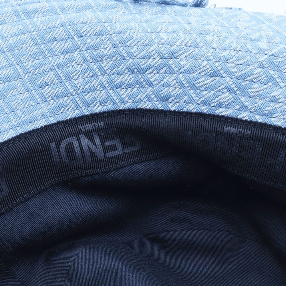 FENDI(フェンディ) ズッカ柄 バケットハット 帽子 ブルー FXQ977