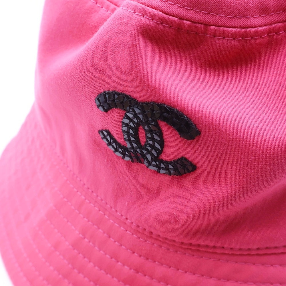 CHANEL(シャネル) リバーシブル ココマーク バケットハット ピンク AA9699 レディース