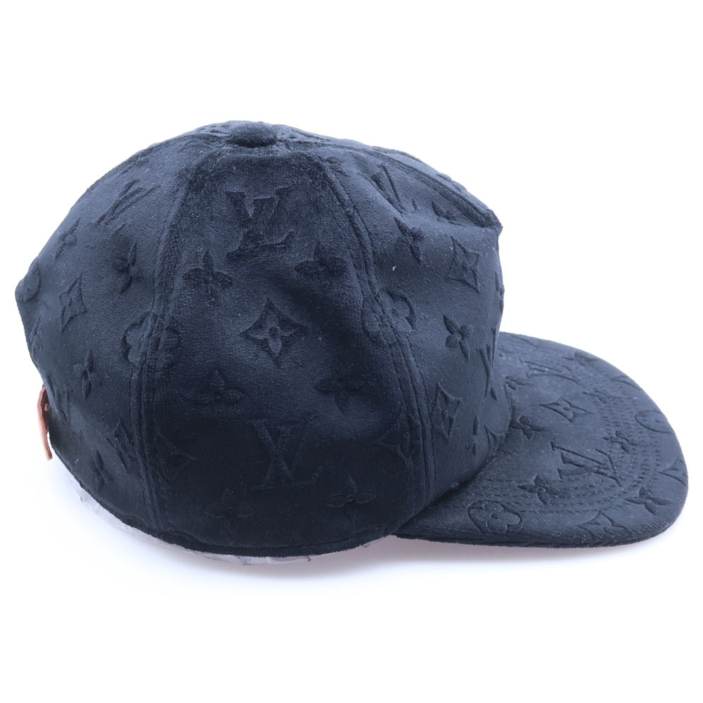 LOUIS VUITTON(ルイヴィトン) モノグラム ベルベット ベースボールキャップ 帽子 ブラック MP3409 レディース