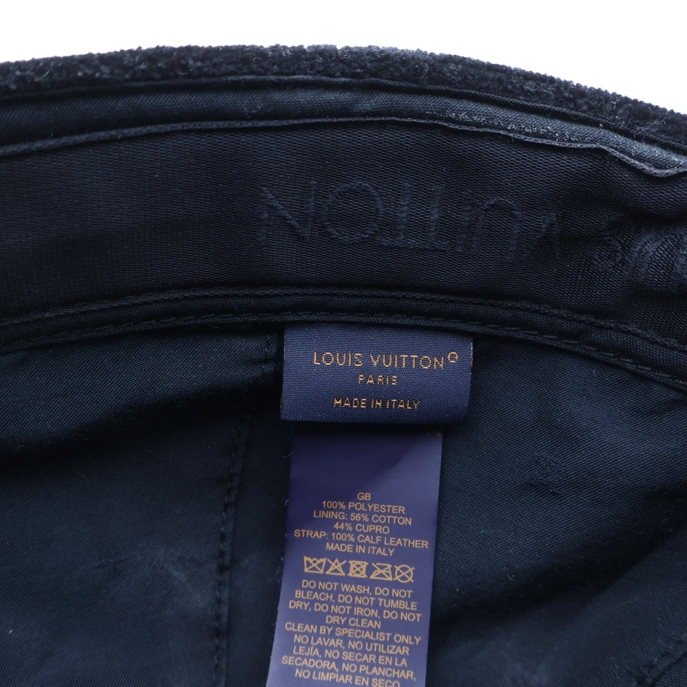 LOUIS VUITTON(ルイヴィトン) モノグラム ベルベット ベースボールキャップ 帽子 ブラック MP3409 レディース