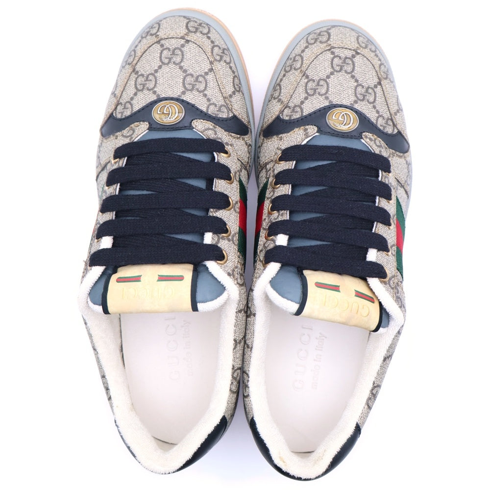 GUCCI(グッチ) Screener Sneaker GGスプリーム スクリーナースニーカー ローカットスニーカー ブラウン